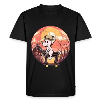 Wild West Mouse Rider Cheval Chevaux - T-shirt Premium bio Homme - noir - Devant - Nico (187cm)