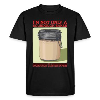 Sourdough Starter Sourdough Bread Gift - Men's Premium Organic T-Shirt - black - Front - Nico (187cm)
