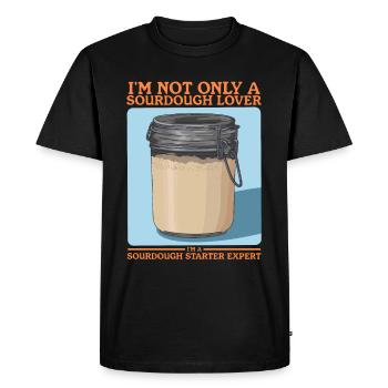 Sourdough Starter Sourdough Bread Baking Gift - Men's Premium Organic T-Shirt - black - Front - Nico (187cm)