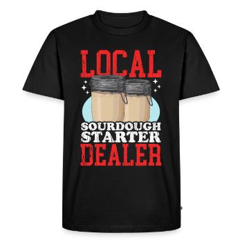 Sourdough Starter Baker Sourdough Bread Gift - Men's Premium Organic T-Shirt - black - Front - Nico (187cm)
