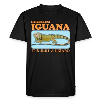 Iguane Reptile Lézard Iguanes Cadeau - T-shirt Premium bio Homme - noir - Devant - Nico (187cm)