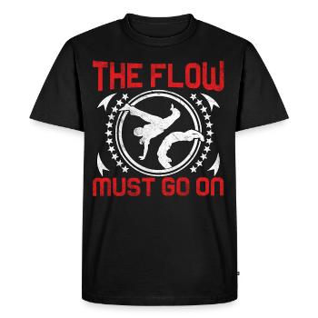 Le Flow doit continuer - T-shirt Premium bio Homme - noir - Devant - Nico (187cm)