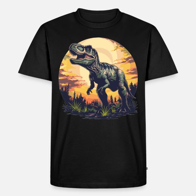 Allosaurier Allosaurus - Männer Premium Bio T-Shirt - Schwarz