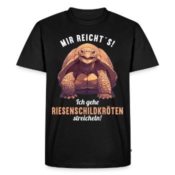 Tortues géantes Tortue géante - T-shirt Premium bio Homme - noir - Devant - Nico (187cm)