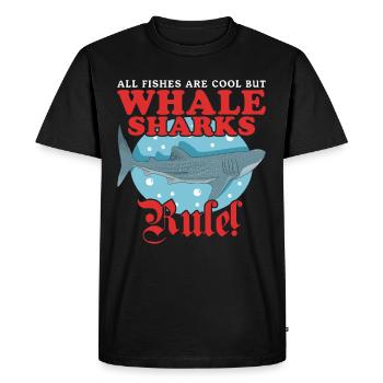 Requin baleine Requin baleine Requin baleine Requins baleines Cadeau requins baleine - T-shirt Premium bio Homme - noir - Devant - Nico (187cm)