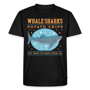 Requins-baleines Requin-baleine | Cadeau cool de requins-baleines - T-shirt Premium bio Homme - noir - Devant - Nico (187cm)