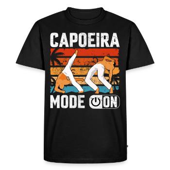 Capoeira Mode On - Men's Premium Organic T-Shirt - black - Front - Nico (187cm)