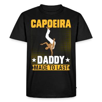 Capoeira papa faite pour durer - T-shirt Premium bio Homme - noir - Devant - Nico (187cm)