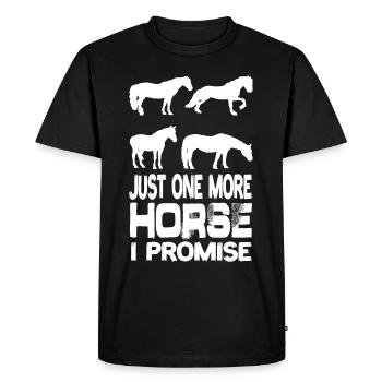 Juste un cheval de plus que je promets Cheval équestre - T-shirt Premium bio Homme - noir - Devant - Nico (187cm)