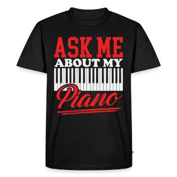 Piano Pianiste Cadeau Pianiste - T-shirt Premium bio Homme - noir - Devant - Nico (187cm)