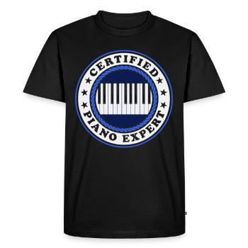 Piano Pianiste Piano Player Piano Gift - T-shirt Premium bio Homme - noir - Devant - Nico (187cm)