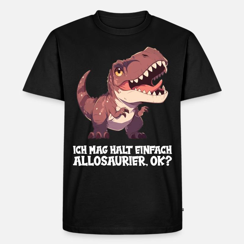 Allosaurier Allosaurus - Männer Premium Bio T-Shirt - Schwarz