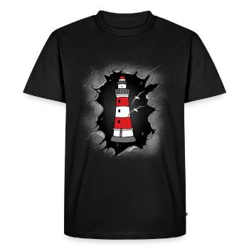 Phares de la côte des phares - T-shirt Premium bio Homme - noir - Devant - Nico (187cm)