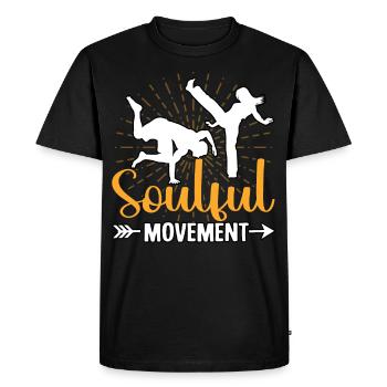 Mouvement émouvant - T-shirt Premium bio Homme - noir - Devant - Nico (187cm)
