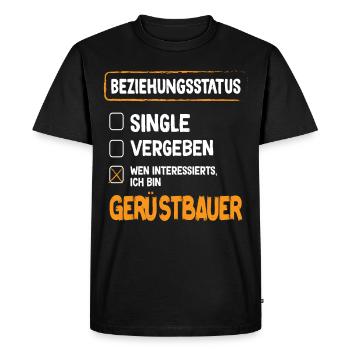 Statut de la relation d’échafaudage Échafaudage Échafaudage - T-shirt Premium bio Homme - noir - Devant - Nico (187cm)