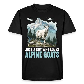 Alpine Goat Mountain Goats Mountain Goat - Men's Premium Organic T-Shirt - black - Front - Nico (187cm)