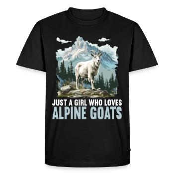 Alpine Goat Mountain Goats Mountain Goat - Men's Premium Organic T-Shirt - black - Front - Nico (187cm)
