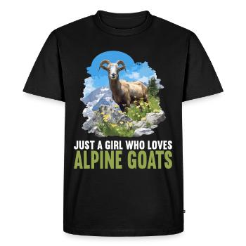 Alpine Goat Mountain Goats Mountain Goat - Men's Premium Organic T-Shirt - black - Front - Nico (187cm)