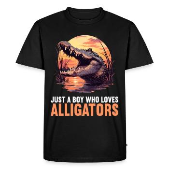 Alligatoren Alligator - Men's Premium Organic T-Shirt - black - Front - Nico (187cm)