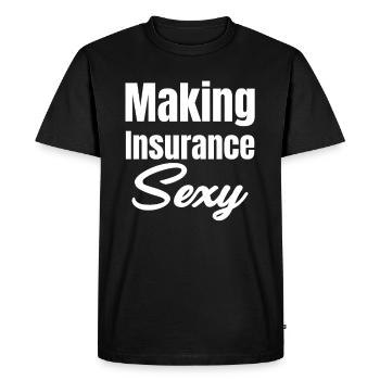 Insurance Make Sexy Funny Agent Assurance - T-shirt Premium bio Homme - noir - Devant - Nico (187cm)