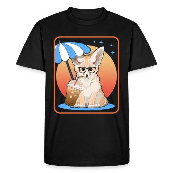 Fennec Renards du désert Renard Cadeaux - T-shirt Premium bio Homme - noir - Devant - Nico (187cm)