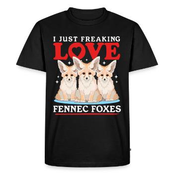 Fennec Cadeaux Mignons Renards du désert Renards - T-shirt Premium bio Homme - noir - Devant - Nico (187cm)