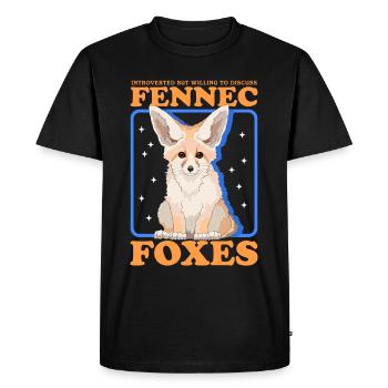 Fennec Foxes | Cute Desert Foxes Gifts - Men's Premium Organic T-Shirt - black - Front - Nico (187cm)