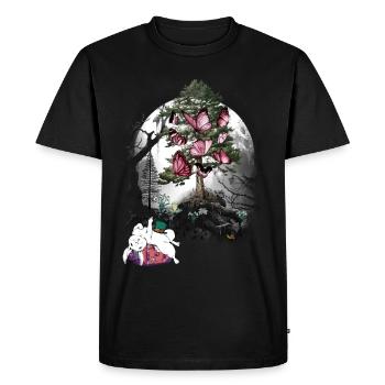 Bunny Bunnies Forest Animals Forest Nature Nature Lover - Men's Premium Organic T-Shirt - black - Front - Nico (187cm)