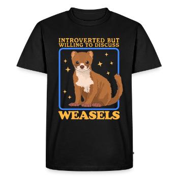 Weasel Mouse Weasel Dwarf Weasel Gift - Men's Premium Organic T-Shirt - black - Front - Nico (187cm)