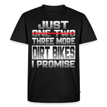 Juste une moto tout-terrain de plus, je vous promets une moto hors route - T-shirt Premium bio Homme - noir - Devant - Nico (187cm)
