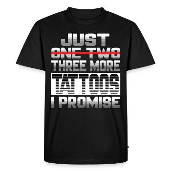 Juste un tatouage de plus Je promets Tatouages de tatouage - T-shirt Premium bio Homme - noir - Devant - Nico (187cm)
