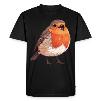 Robin Rotkehlchen - T-shirt Premium bio Homme - noir - Devant - Nico (187cm)