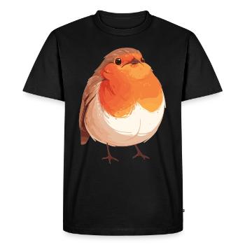 Robin Rotkehlchen - T-shirt Premium bio Homme - noir - Devant - Nico (187cm)