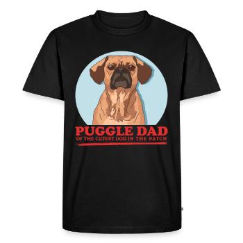 Puggle Dad Dog Owner Dog Owner Gift - Men's Premium Organic T-Shirt - black - Front - Nico (187cm)