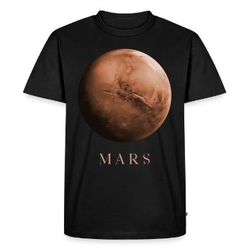 Mars Planète Astrophysique Cosmologie Espace - T-shirt Premium bio Homme - noir - Devant - Nico (187cm)