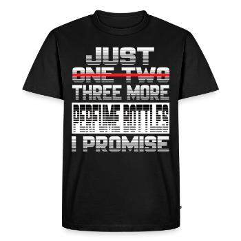 Encore un flacon de parfum que je promets Parfüm - T-shirt Premium bio Homme - noir - Devant - Nico (187cm)