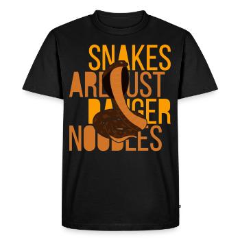Les serpents ne sont que des nouilles de danger Les serpents sont un danger n - T-shirt Premium bio Homme - noir - Devant - Nico (187cm)