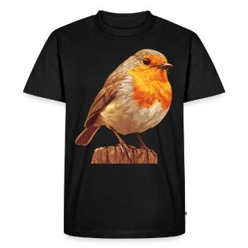 Robin Rotkehlchen - T-shirt Premium bio Homme - noir - Devant - Nico (187cm)