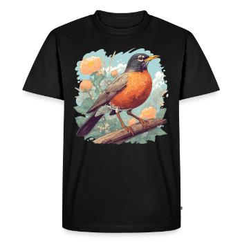 Robin Rotkehlchen - T-shirt Premium bio Homme - noir - Devant - Nico (187cm)