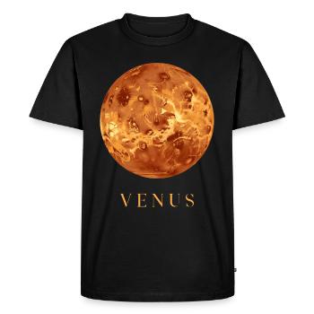 Venus Planet Astrophysics Cosmology Space - Men's Premium Organic T-Shirt - black - Front - Nico (187cm)