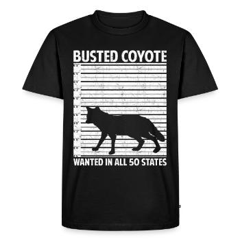 Kojotenjagd Kojotenjäger Yote - Männer Premium Bio T-Shirt - Schwarz - Vorne - Nico (187cm)