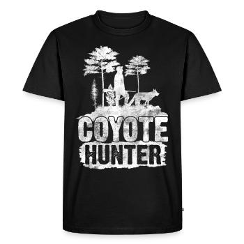 Coyote Hunt Coyote Hunter Yote - Men's Premium Organic T-Shirt - black - Front - Nico (187cm)