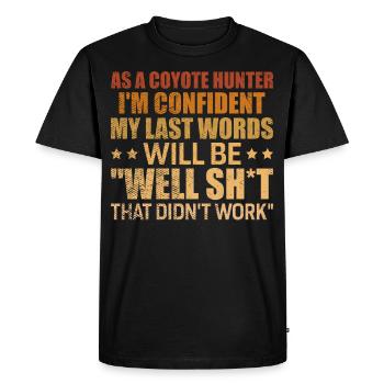 Coyote Hunting Yote - Men's Premium Organic T-Shirt - black - Front - Nico (187cm)