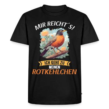 Robin Rotkehlchen - T-shirt Premium bio Homme - noir - Devant - Nico (187cm)