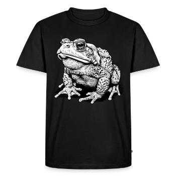 Crapaud crapaud crapaud - T-shirt Premium bio Homme - noir - Devant - Nico (187cm)