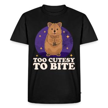 Quokka Kangaroo Quokkas Gift - Men's Premium Organic T-Shirt - black - Front - Nico (187cm)