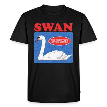 Cadeau de cygnes amoureux des cygnes - T-shirt Premium bio Homme - noir - Devant - Nico (187cm)