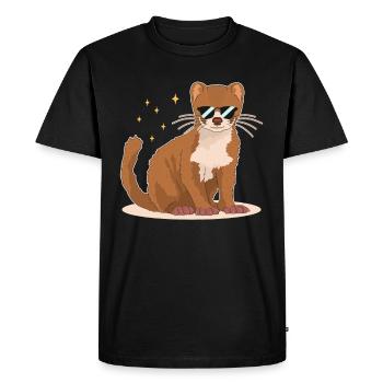 Weasel Mouse Weasel Dwarf Weasel Gift - Men's Premium Organic T-Shirt - black - Front - Nico (187cm)