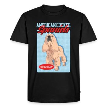 American Cocker Spaniel Dog Gift - Men's Premium Organic T-Shirt - black - Front - Nico (187cm)