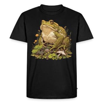 Crapaud crapaud crapaud - T-shirt Premium bio Homme - noir - Devant - Nico (187cm)